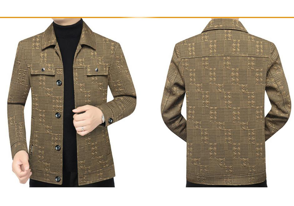 2025 Winter Solid Color Lapel Short Jacket for Men: New Business Casual Coat
