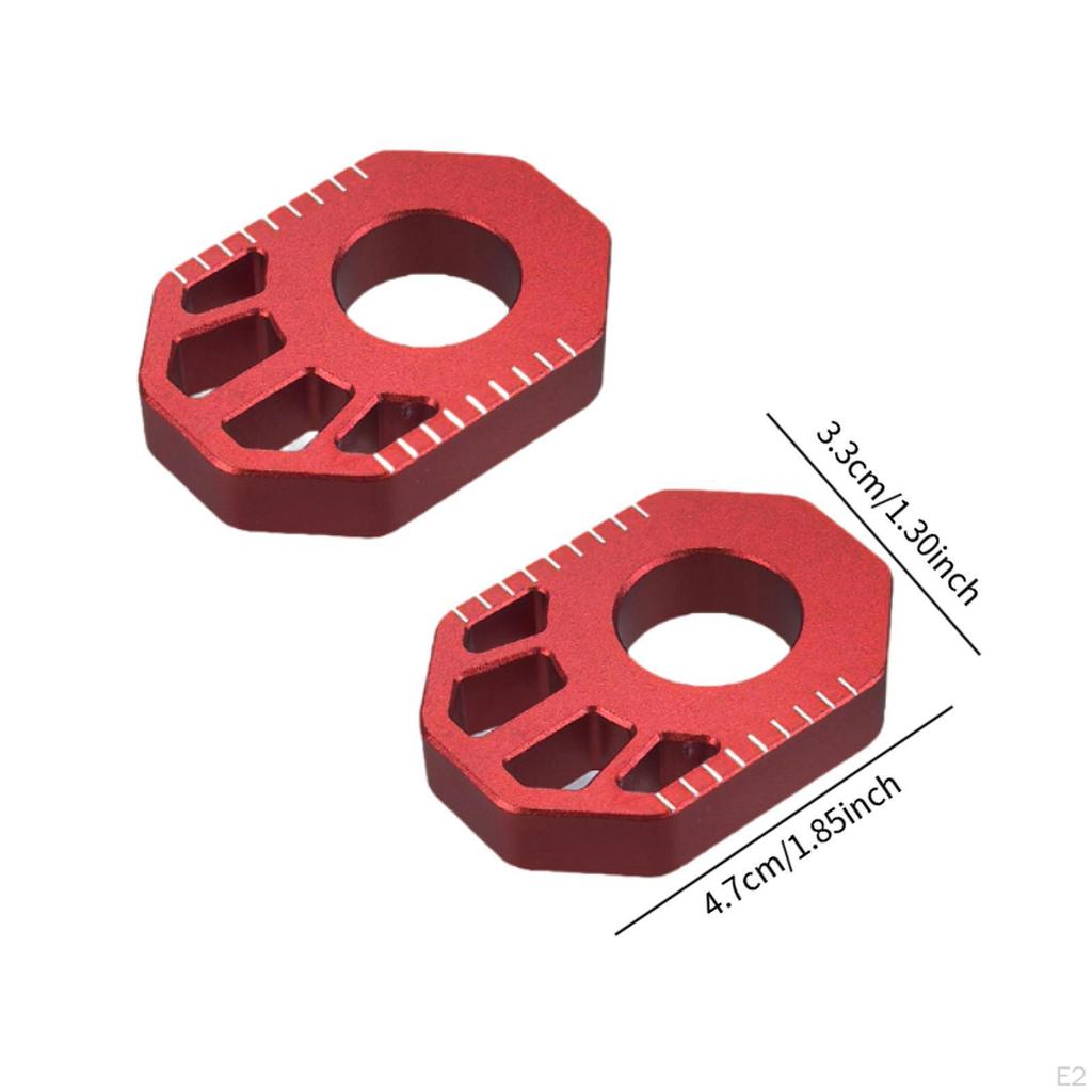 1 Paar Dirtbike Hinterachsblöcke Kettenspanner Einsteller Aluminiumlegierung für Crf250L