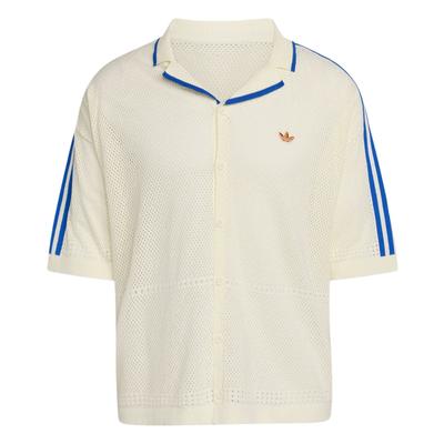 Camisa Original de Tricô para Resort, Corte Solto, Algodão, Manga Curta Esportiva Masculina KX1223