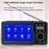 New 4.3 Inch HD Portable Video Machine Bluetooth Speaker SW MW FM Radio Audio TF Card U Disk Player MP3 Sound USB MP4 AUX Clock