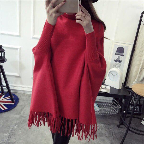 2021 Female Wrap and Swing Women Sweaters Winter  Leisure Long Sleeve Out Jacket  Long Section Tops