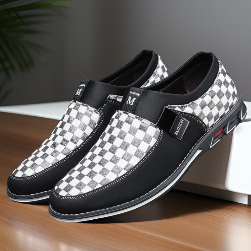 

Европейская и американская мужская обувь больших размеров, новая британская деловая повседневная кожаная обувь, мужские лоферы на одну педаль temu Xiyin 50