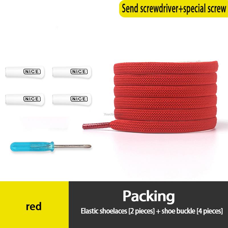 Fashion No Tie Shoe laces Elastic Laces Sneakers Flat Shoelaces without ties Kids Adult Quick Shoe lace Rubber Bands for Shoes