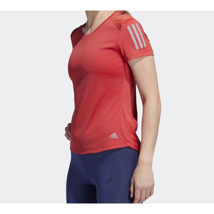 Adidas Own The Run Tee Women Tops Red FL7813