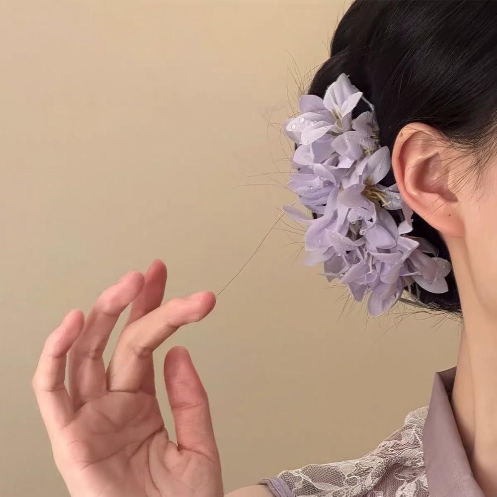 15cm Artificial Flower Hair Clips Elegant Bridal Hair Accessories Flower Hair Pins  for Women