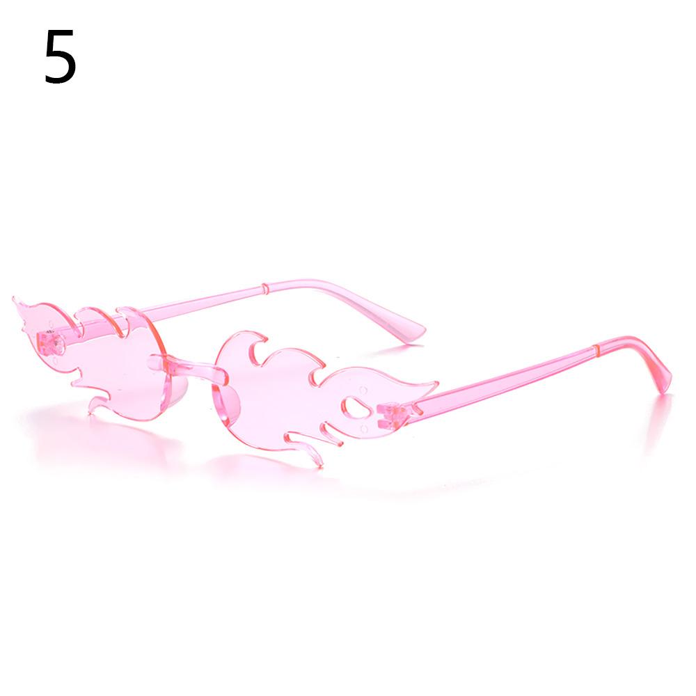 Novel Maple Leaf Shape Sunglasses for Women Metal Rimless Sun Glasses Retro Party Decorative Unique Street Catwalk Prom Eyewear