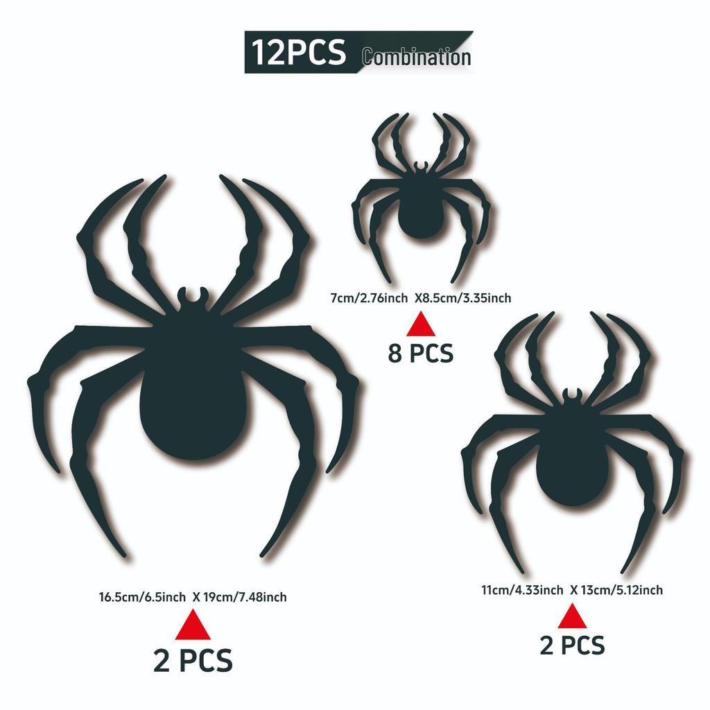 3D wasserdichte schwarze Fledermaus-Aufkleber für Halloween-Dekorationen