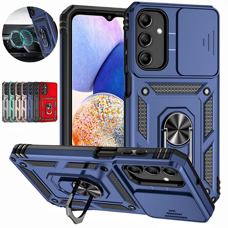 Armor Funda For Samsung A17 5G Case Slide Camera Lens Back Cover For Galaxy A17 A 17 GalaxyA17 Magnetic Ring Stand Protect Cover