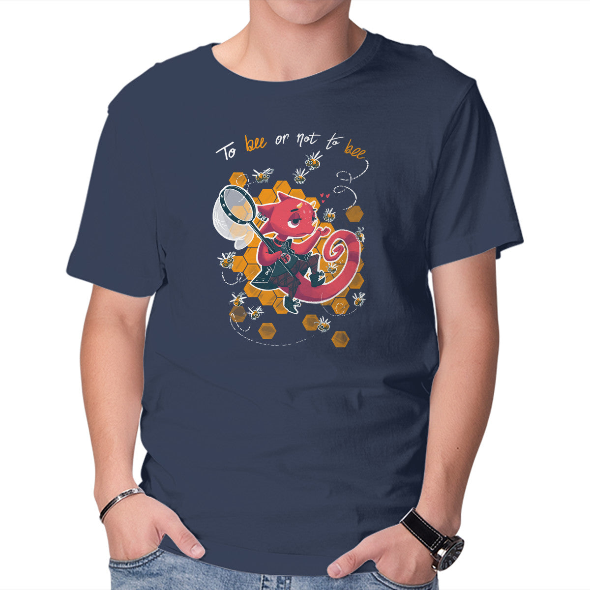 Unisex Crew Neck T-Shirt To Bee Or Not To Bee Graphic Short Sleeve Casual Tee XXXXL
