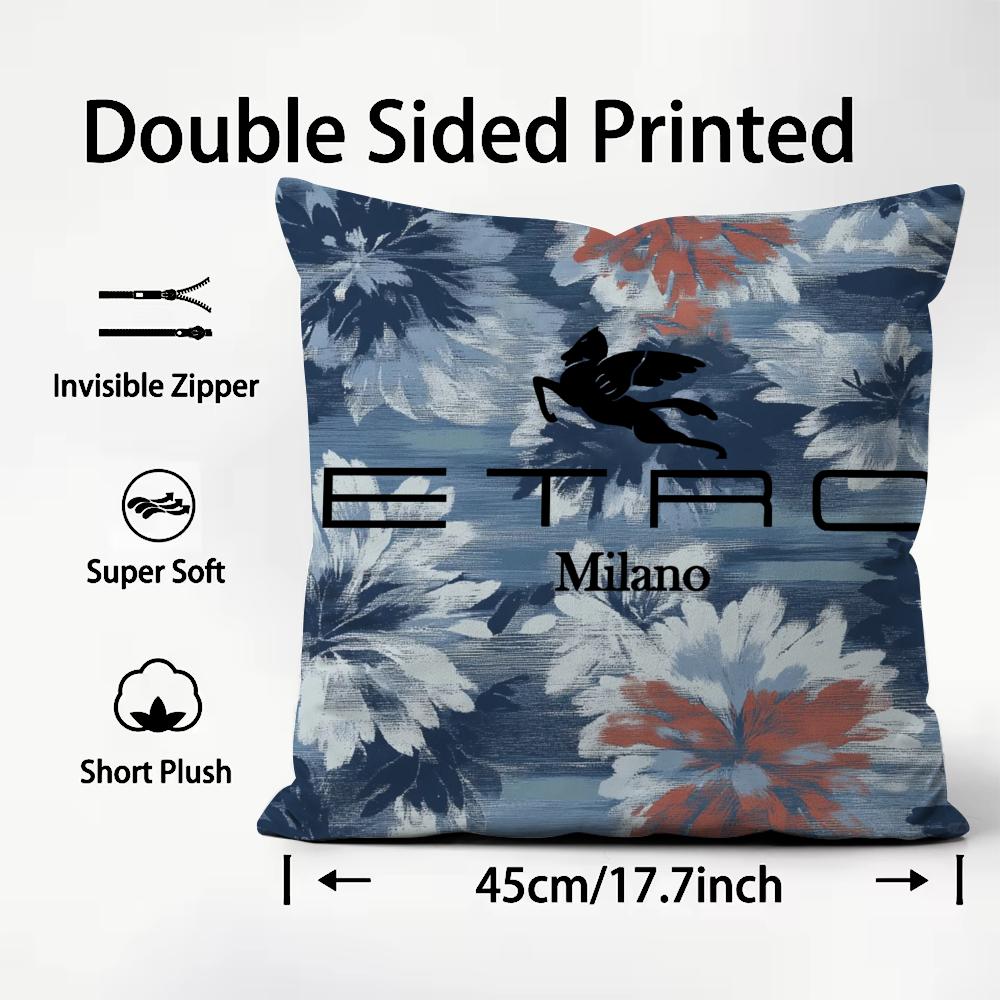 Brand E-EtroS Cushion Cover Comfortable Reversible Pillow Cover Ideal for Car Sofa Bedroom & Beyond