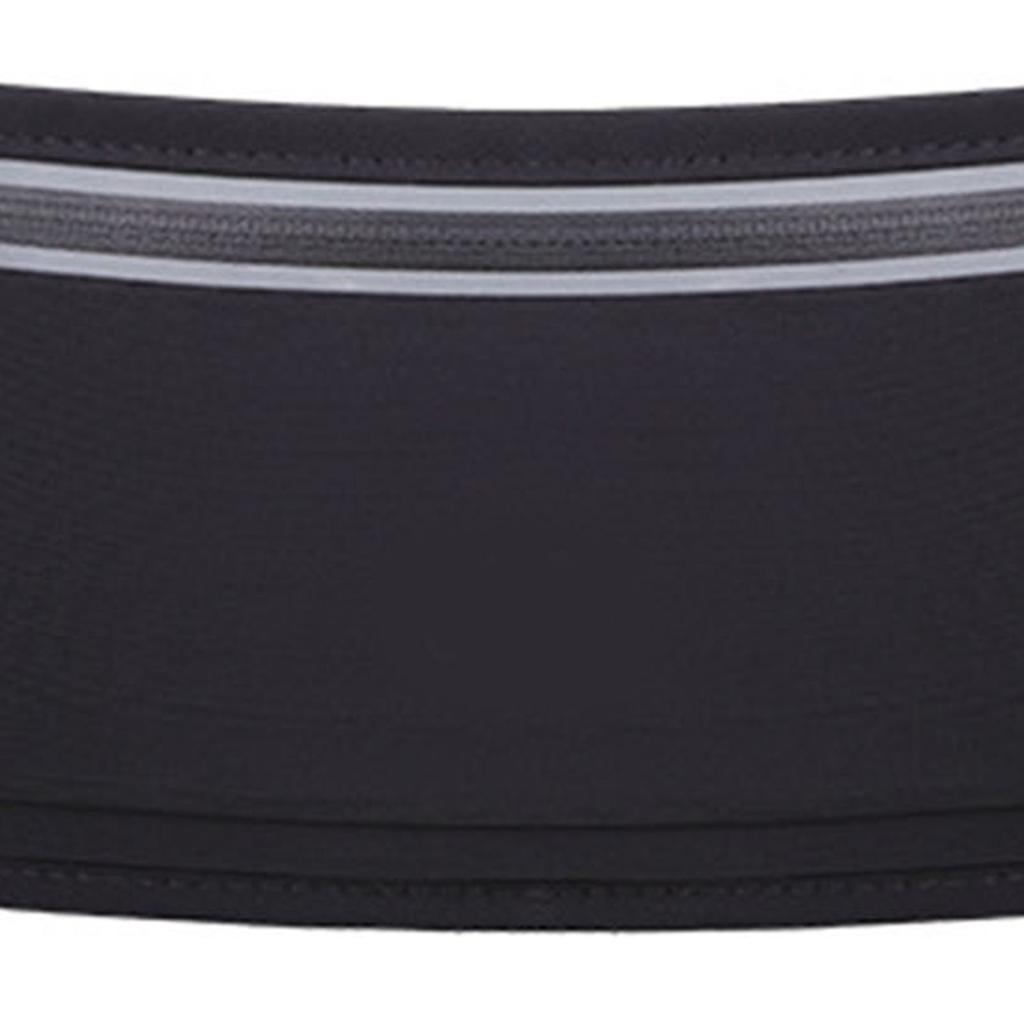 Waist Bag Nylon Large Capacity Waterproof Elastic Lightweight Fanny Pack for Fitness Sports Exercise Black