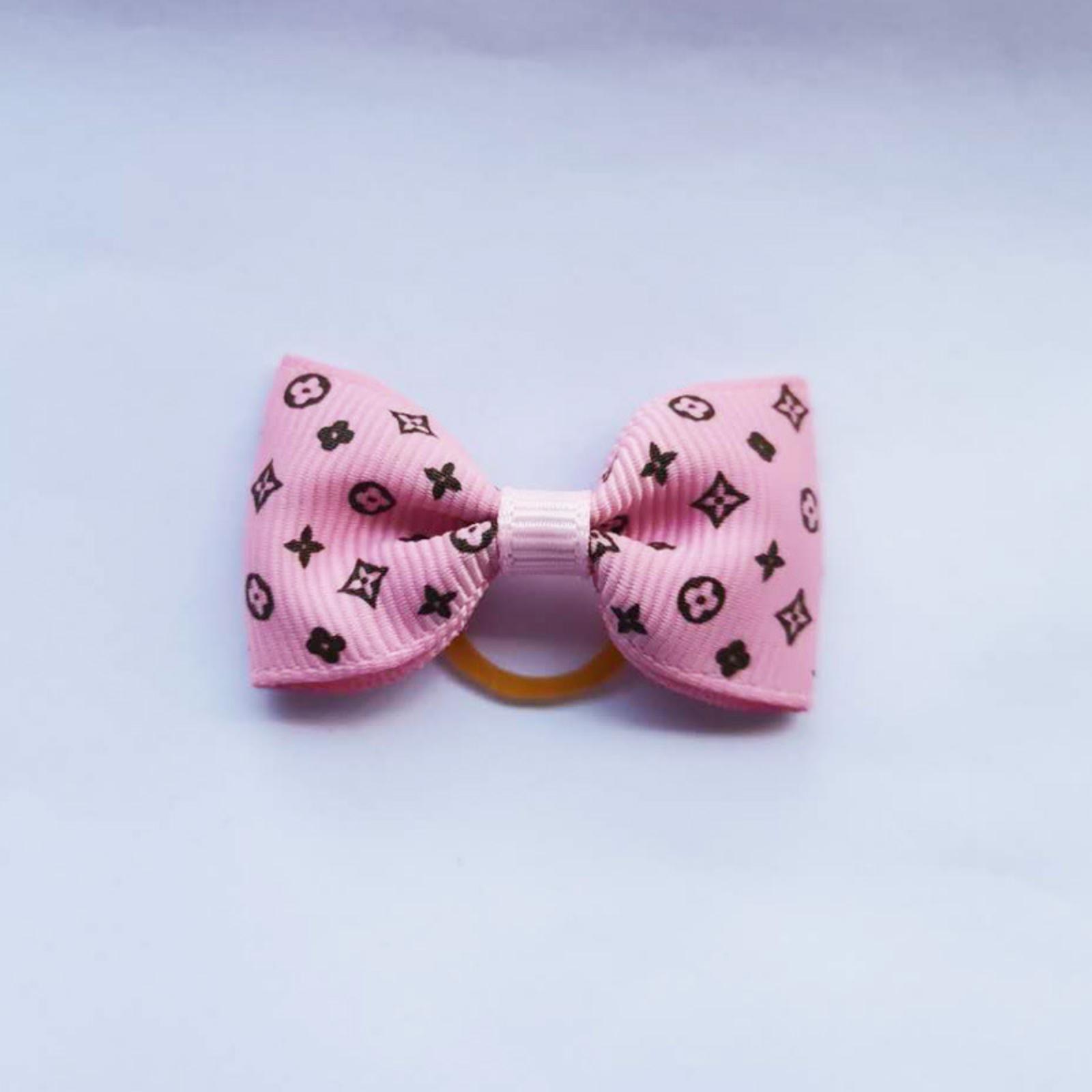 

Резинка для волос для питомца, украшения для головы, аксессуары для собаки, резинка для волос с принтом питомца, бант One Size