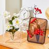 Acrylic Transparent Photo Frame and Decorative Flower Vase for Home Decor
