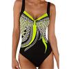 Vintage Print Swimwear One Piece Swimsuit Push Up Sexy Bathing Suit Women Swimming for Beach Wear