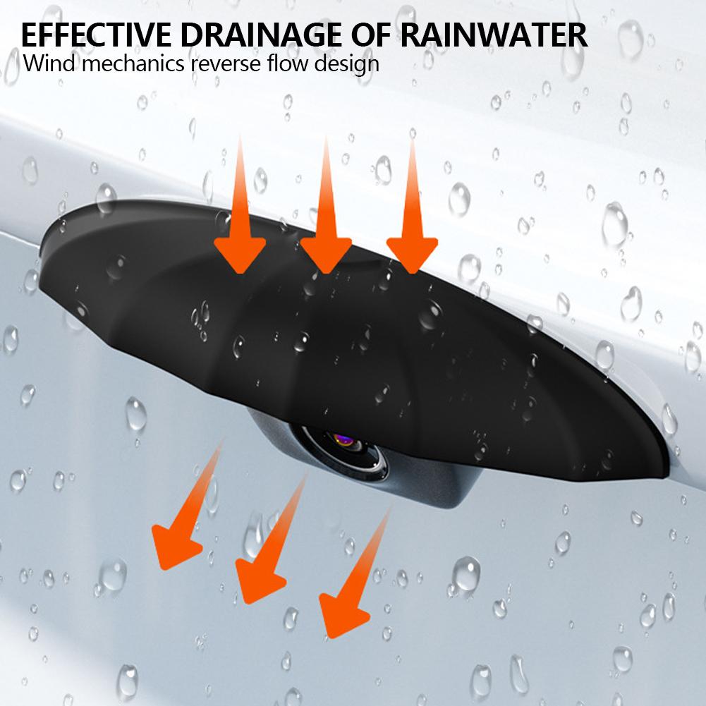 Car Rear Camera Rain Cover - Thickened & Widened Silicone, Non-Destructive Installation, Suitable for All Car Car Models, Clear