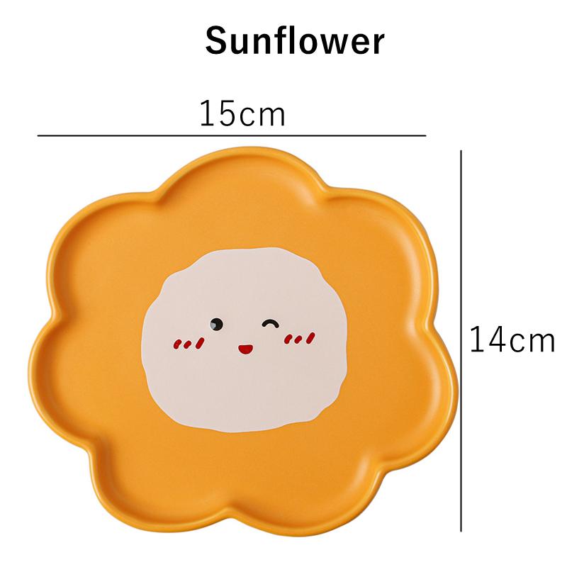 

Мультяшная тарелка для чизкейка в форме медведя, десертные тарелки, тарелка для закусок, тарелка для послеобеденного чая, столовая посуда с собакой и тюльпаном