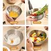 1-3 Stainless Steel Bowl Set with Scale for Cooking Baking Food Storage Large Capacity Mixing Bowls for Home Kitchen Essentials