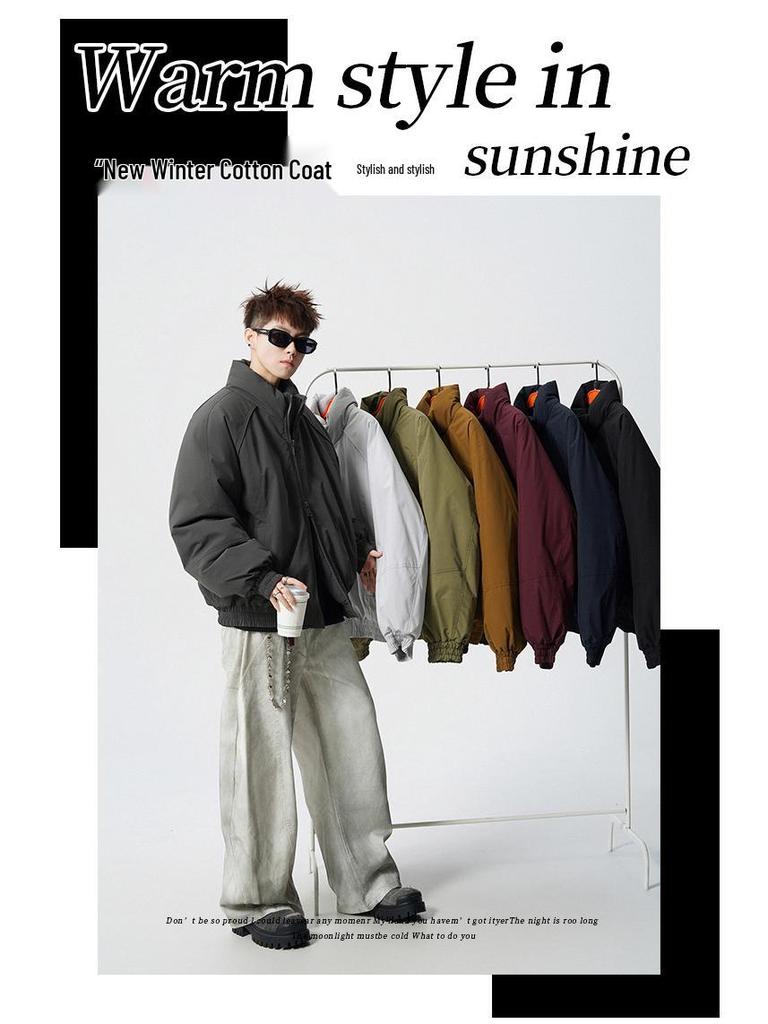 Men's Thickened Warm Stand-up Collar Pilot Jacket for Autumn/Winter
