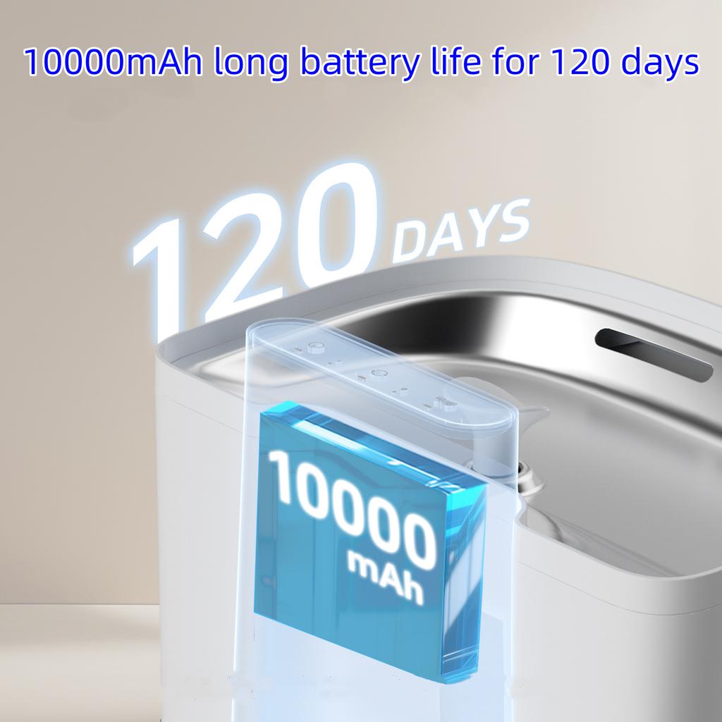 Pet Smart Drinking Fountain 3.6L 10000mAh APP Control UVC Sterilization Wireless Magnetic Suspension Dog and Cat Water Dispenser