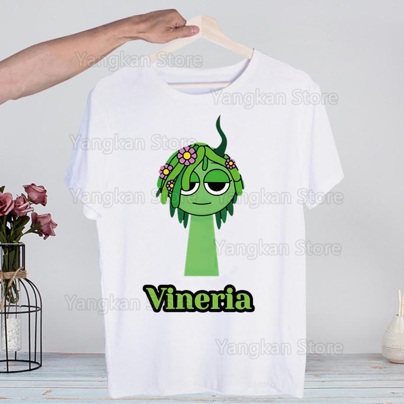 Sprunki Plush T Shirts for Guys O-Neck Short Sleeve Regular Mens Height Quality Men Hip-Hop Tee Shirt