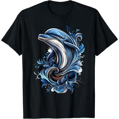 Dolphin Wildlife Nature Colorful Dolphin T-Shirt
