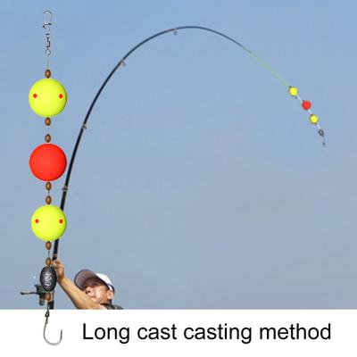 Grass Carp Fishing Rig Braided PE Line Bright Color Barbed Sharp Hook 13g