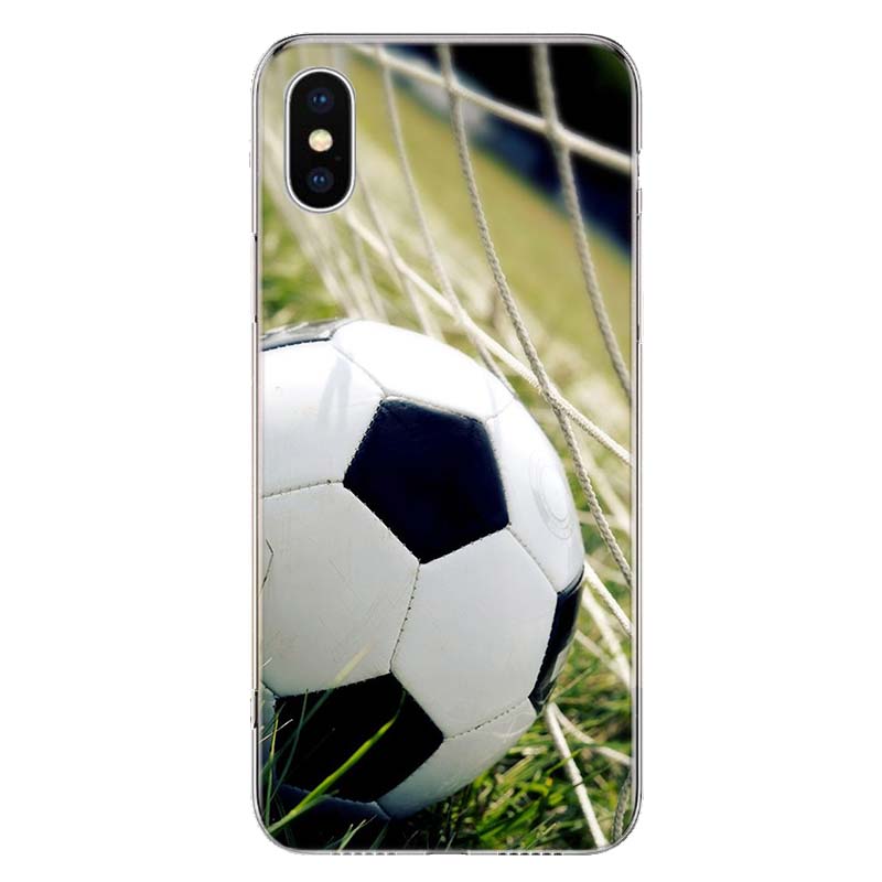Fire Football Soccer Ball Phone Case For iPhone 11 12 13 Mini 14 15 Plus 17 Air 16 Pro Max 16E 7 8 SE 2020 Customized Print Cove