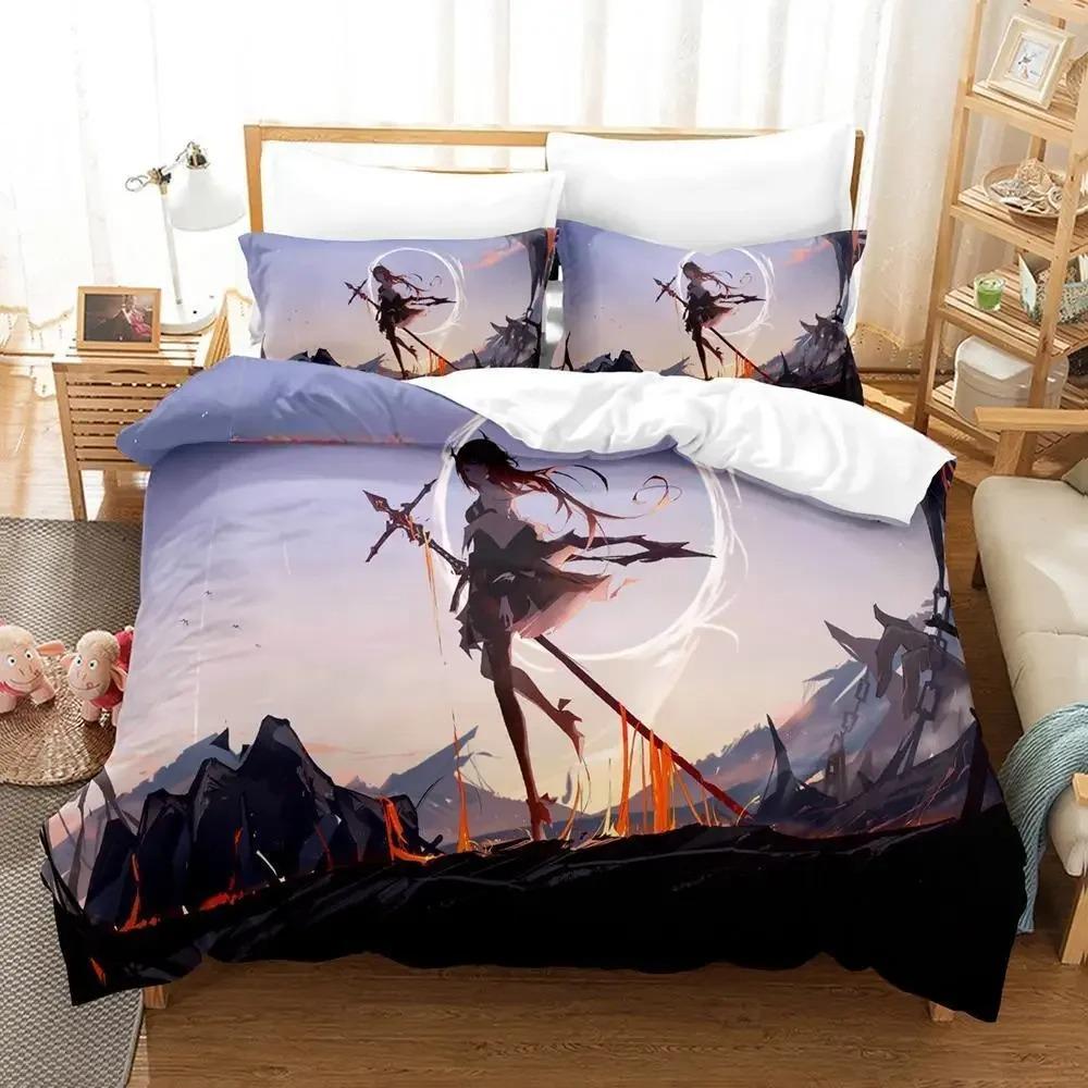 Comfortable Anime Print Bedding Set With Duvet Cover And Pillowcases Single Twin Full Queen King Sizes For All Ages