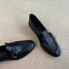 British thick heel new retro commuter small leather shoes single shoes