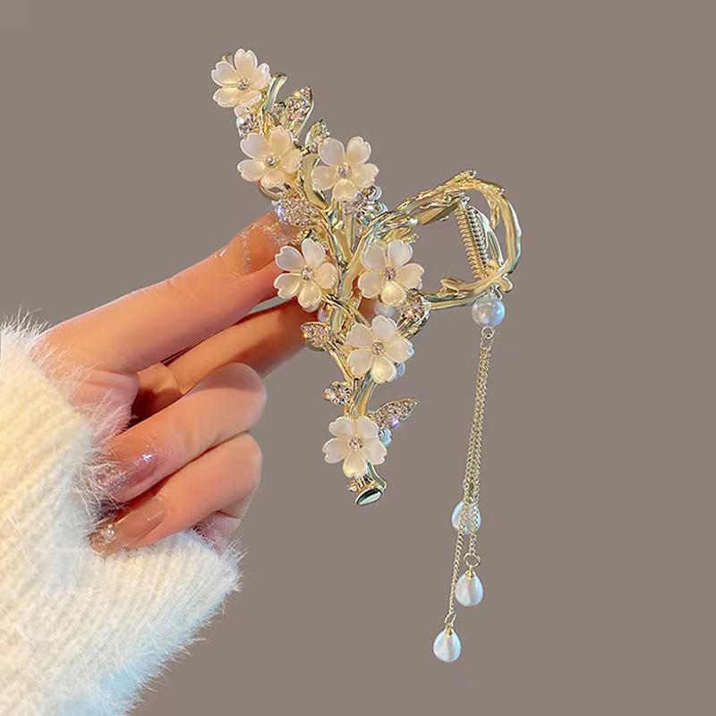 1Pcs Pearl Tassel Hair Claw For Women Cute Sweet Hair Clip Girls Fashion Elegance Headdress  Exquisite Hair Accessoires