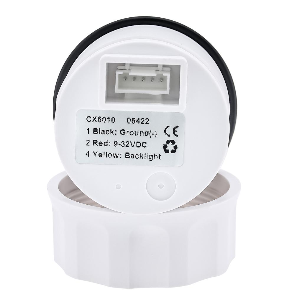 AD 52mm Voltmeter with Alarm Light Volt Meter Gauge Voltage for Marine Car Caravan Boat Camper RV Truck 12v Voltmeter Ammeter