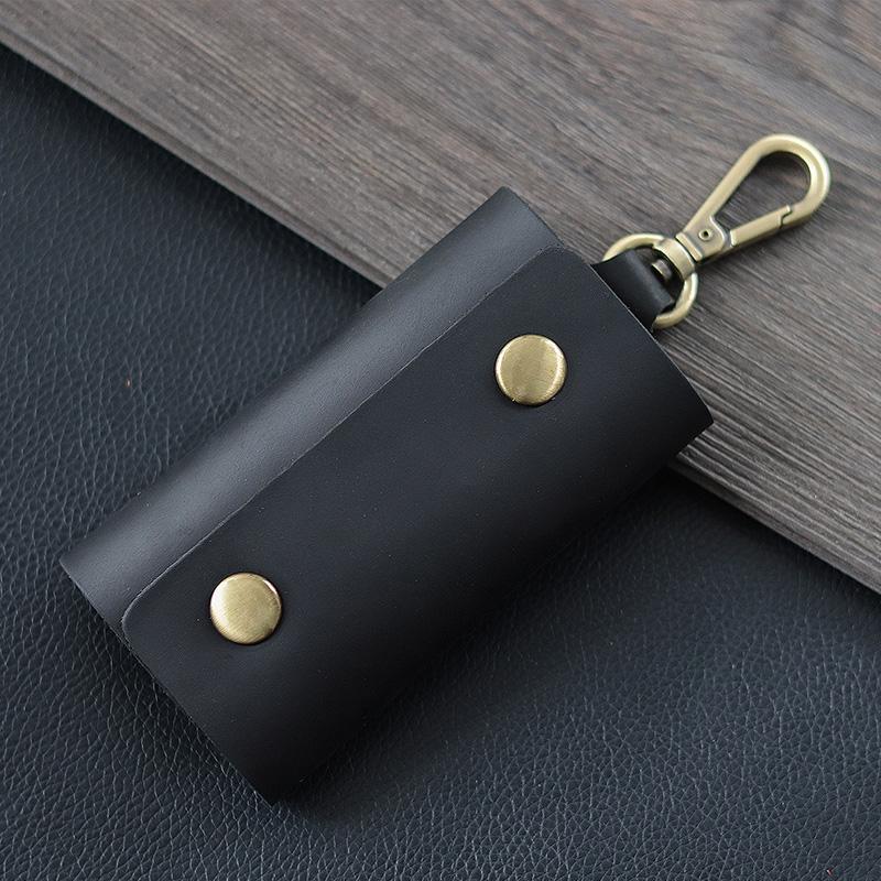 Handgefertigter Schlüsselhalter aus echtem Leder - Organizer-Tasche für Herren mit Kartenschlitz, Haushälter-Schlüsseltasche & Geldbörse (Bereit zum Verschenken)