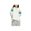 Adidas Originals Trefoil Colorblock Logo Print Drawstring Long Sleeve Sweatshirt Women Tops White IC8136
