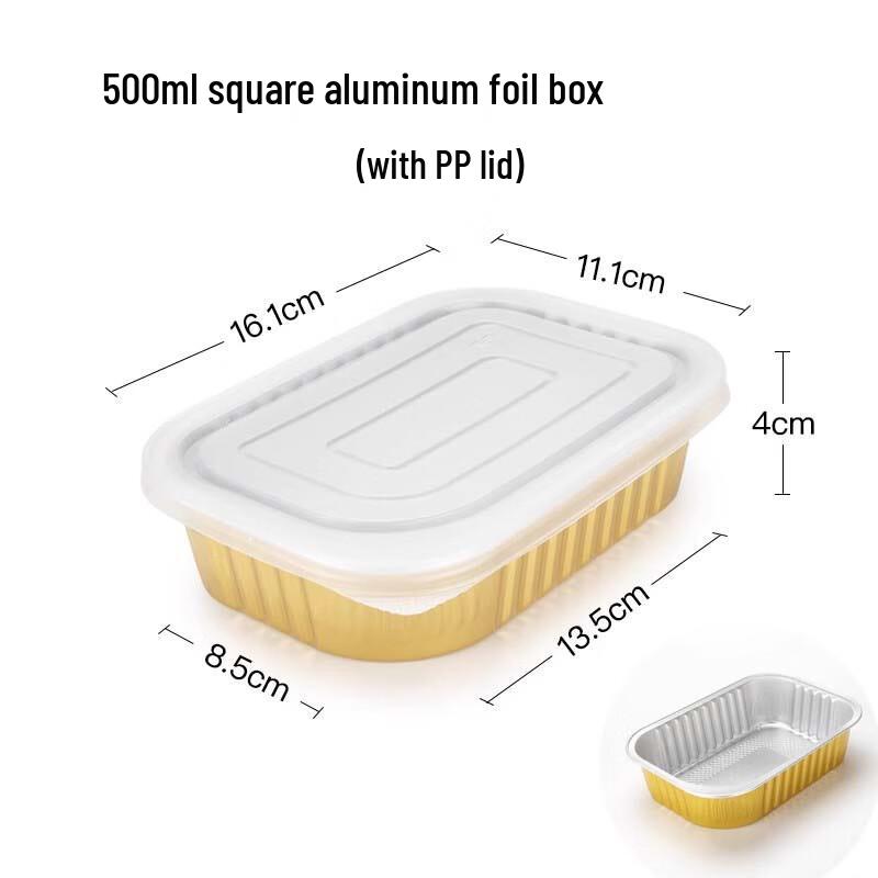 Disposable Rectangular Aluminum Foil Meal Boxes
