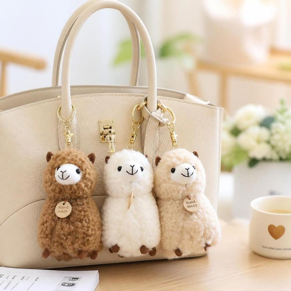 Cartoon Animals Stuffed Animal Little Plush Keychain Cute Alpaca Plush  Home Decor