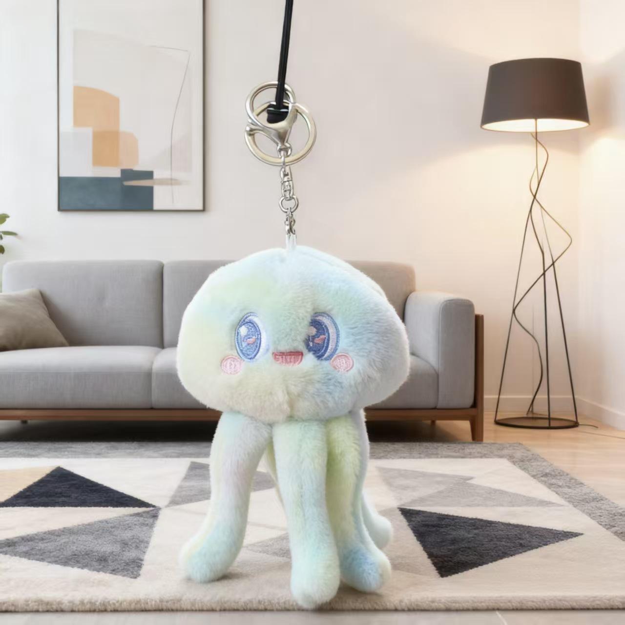 

Очаровательный брелок с морским животным: Плюшевая игрушка-подвеска «Медуза и Осьминог» 14cm Keychain
