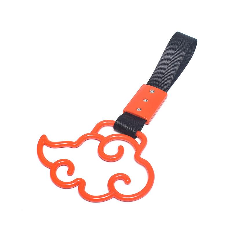 Car decoration pull ring cherry blossom circular inner handle suspension decoration night light modification tail pendant