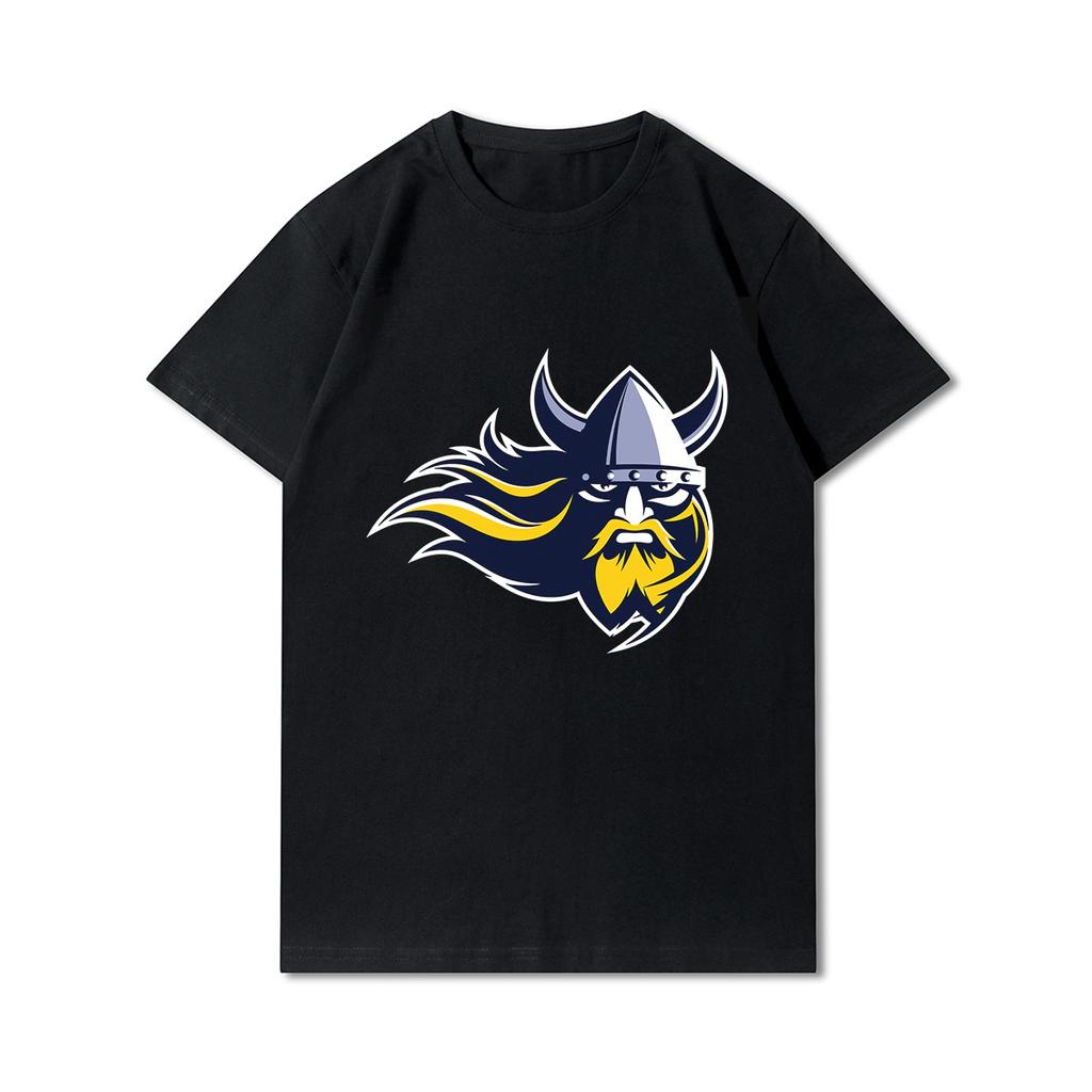 100% Cotton Summer Men T Shirts Viking Vintage Skull Beard with Headphone Printed Casual Top Tees