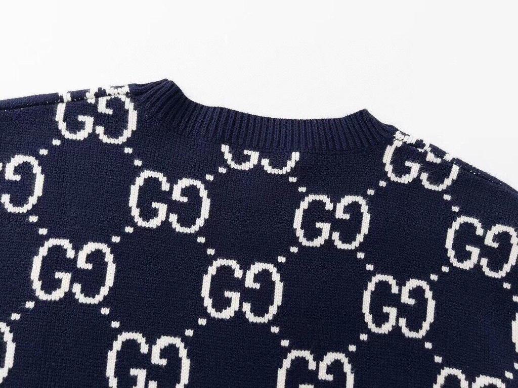 Unisex Light Luxury G-Print Round Neck Pullover Sweater