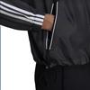 adidas Kurtka damska BSC w paski z kieszenią zapinaną na zamek, ze sznurkiem i kapturem, czarna H55345