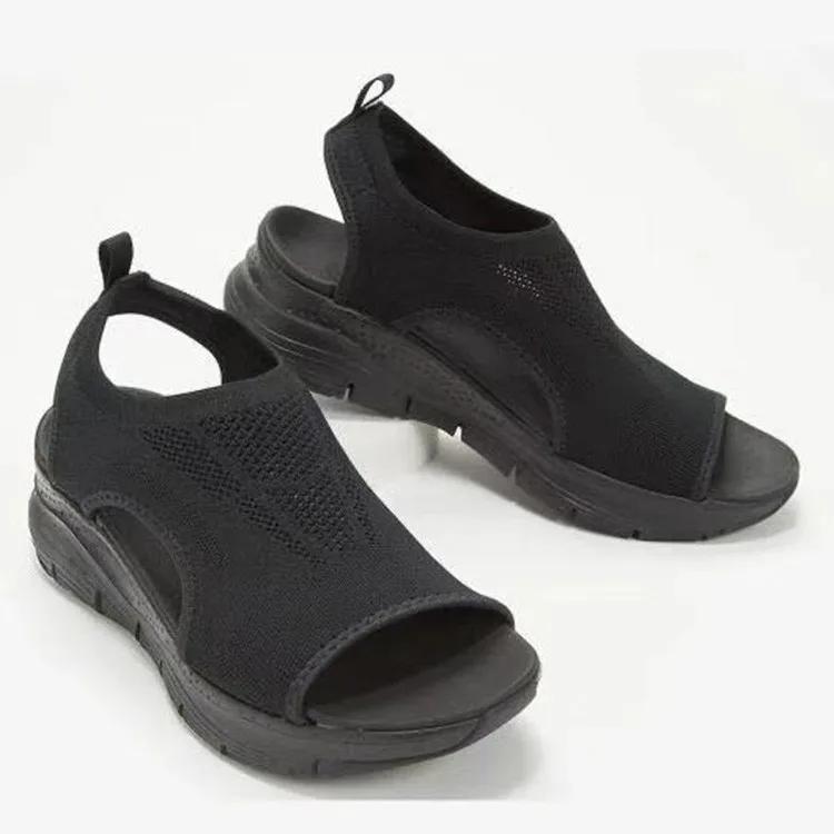 Fashion Women Summer Mesh Casual Sandals Ladies Wedges Outdoor Shallow Platform Shoes Female Slip-On Light Comfort Shoes Plus Size