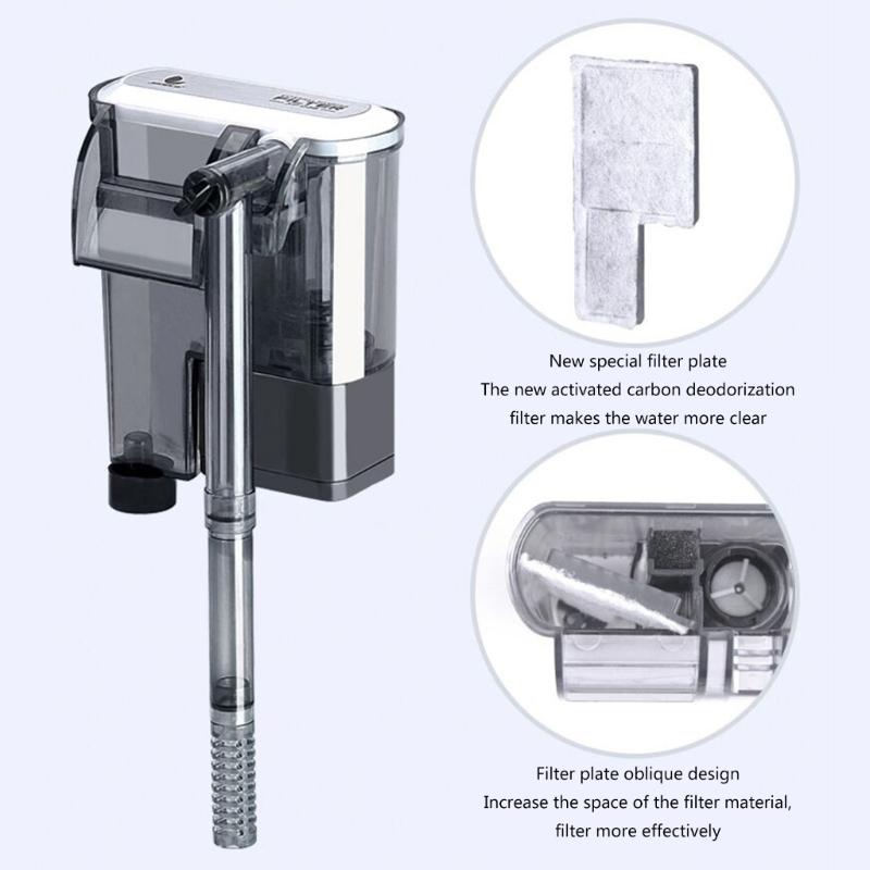 Adjustable Aquarium Filtration System for Quiet Settings In Fish Tanks Adjustable Flow, Suitable for Home Office Use
