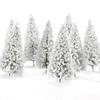 10pcs Cedar Trees Winter White Snow Model Railroad Layout Scenery Landscape 4 Inch