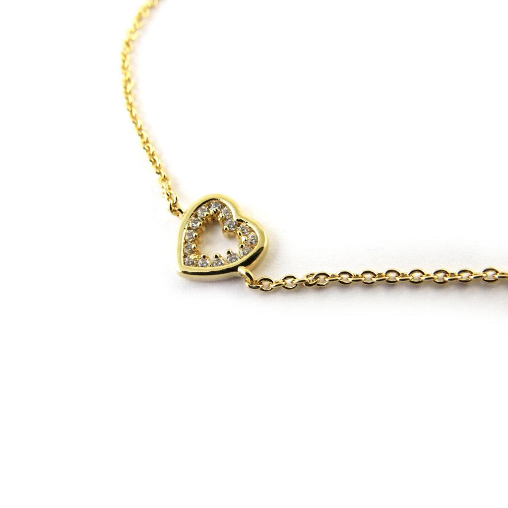 Les Trésors De Lily [N6863] - Gold Plated Bracelet 'Love' White Gold