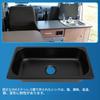 Camper Sink, Inlaid RV Sink, Heat-Resistant, Scratch-Resistant, Easy To Clean, Rust-Resistant, Yacht Sink, 40mm (Spray-Coated Black (GR-))
