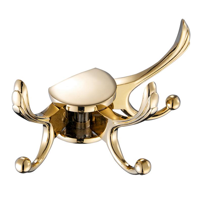 

Креативный поворотный крючок для ванной комнаты, настенный, для туалета, шкафа, спальни, крючок для одежды, крючок для ключей в прихожей, дверной крючок, аксессуары для ванной комнаты золотой