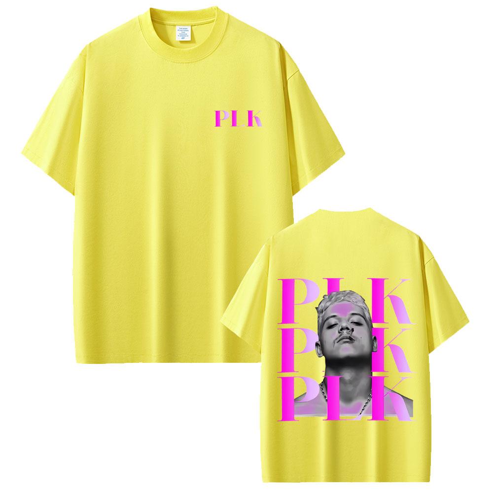 Rapper Plk Face Graphic Tshirt Men Women Fashion Pop Music Streetwear Mens Casual Cotton T Shirts Unisex Vintage Hip Hop Tees