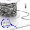 Fashionable Sturdy Stainless Steel Bead Chain Belt with 50 Adjustable Waist Buckles for Trendy Casual Daily Wear
