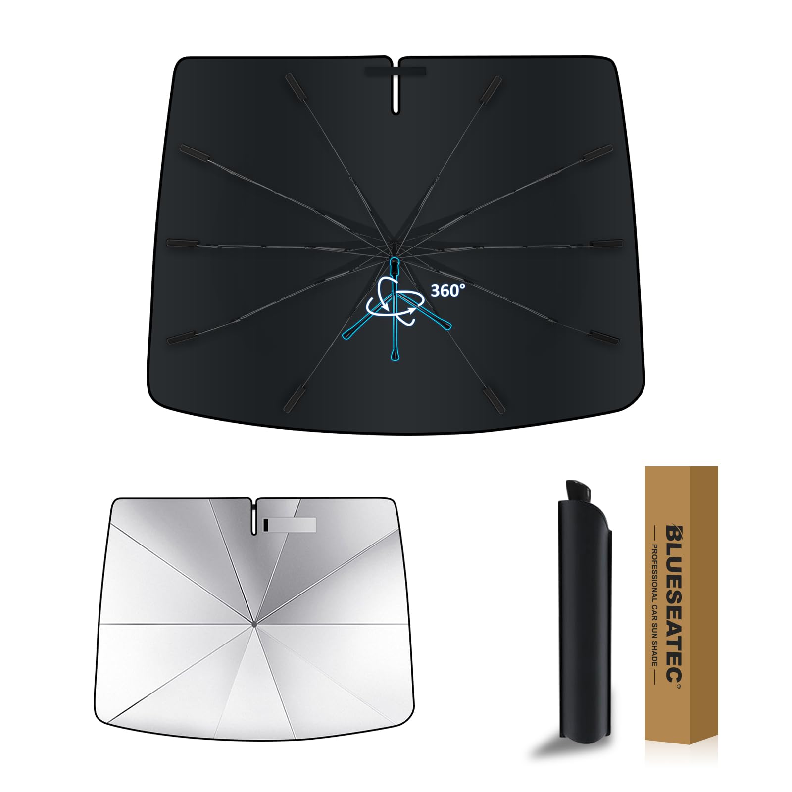 

Reinforced Windshield Sunshade for Honda Freed Generation GT UV Flexible Umbrella Easy Installation and Light Car Storage Bag Included [2025 Edition,