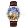 Light Luxury With Brick Men'S Automatic Hollow Mechanical Watch Large Dial Simple And Fashionable